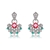 Picture of Pretty Cubic Zirconia Platinum Plated Dangle Earrings