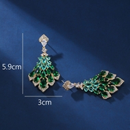 Picture of Luxury Green Dangle Earrings with 3~7 Day Delivery