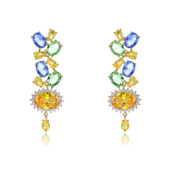 Picture of Good Yellow Irregular Dangle Earrings