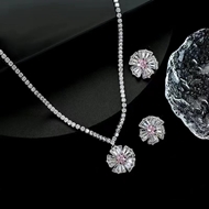 Show details for Fast Selling Pink Cubic Zirconia 2 Piece Jewelry Set For Your Occasions Show details for Fast Selling Pink Cubic Zirconia 2 Piece Jewelry Set For Your Occasions