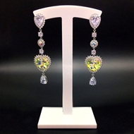 Show details for Fashion Swarovski Element Love & Heart Dangle Earrings Show details for Fashion Swarovski Element Love & Heart Dangle Earrings