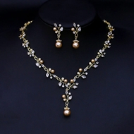 Show details for Great Cubic Zirconia Gold Plated 2 Piece Jewelry Set Show details for Great Cubic Zirconia Gold Plated 2 Piece Jewelry Set