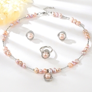 Show details for Classic Platinum Plated 3 Piece Jewelry Set with Unbeatable Quality Show details for Classic Platinum Plated 3 Piece Jewelry Set with Unbeatable Quality