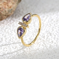 Picture of Need-Now Purple Geometric Fashion Ring with SGS/ISO Certification