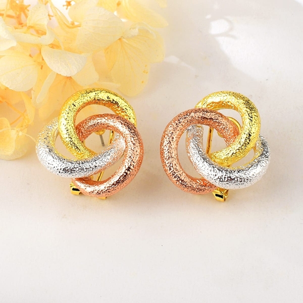 Picture of Filigree Dubai Multi-tone Plated Stud Earrings