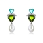 Show details for Eye-Catching Green Platinum Plated Dangle Earrings with Member Discount