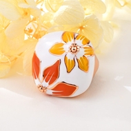 Picture of Fashion Enamel Flowers & Plants Fashion Ring