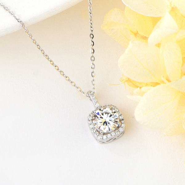 Picture of Sparkling Party 925 Sterling Silver Pendant Necklace