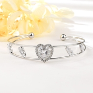 Picture of Distinctive White Cubic Zirconia Fashion Bangle with Low MOQ