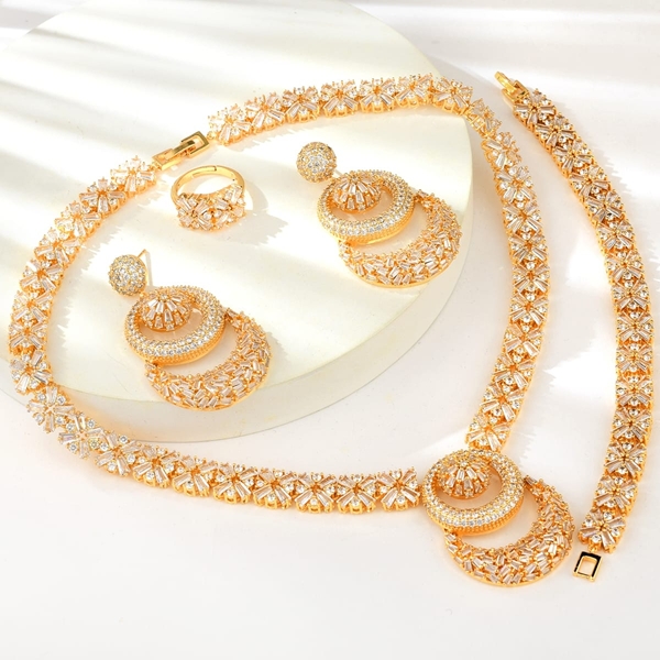 Picture of Top Cubic Zirconia Luxury 4 Piece Jewelry Set