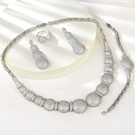 Show details for Good Quality Cubic Zirconia Platinum Plated 4 Piece Jewelry Set Show details for Good Quality Cubic Zirconia Platinum Plated 4 Piece Jewelry Set