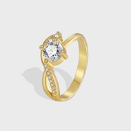 Picture of Popular Cubic Zirconia Copper or Brass Fashion Ring