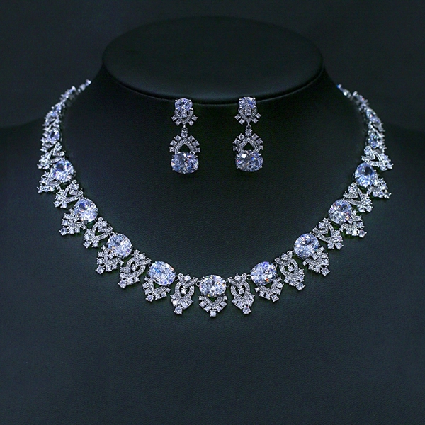 Picture of Party Platinum Plated 2 Piece Jewelry Set with Speedy Delivery