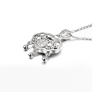 Picture of Unique Lock Platinum Plated Pendant Necklace