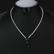 Picture of New Season Green Party 2 Piece Jewelry Set with SGS/ISO Certification