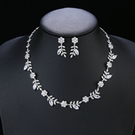 Picture of Wholesale Platinum Plated Party 2 Piece Jewelry Set with No-Risk Return