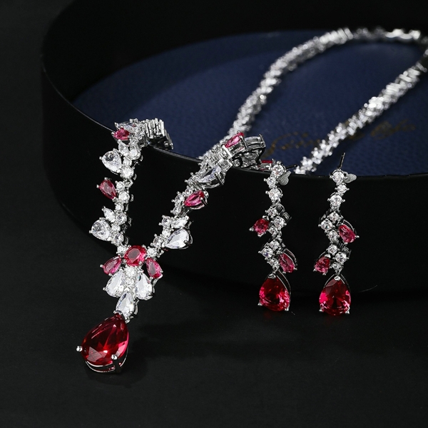 Picture of Low Cost Platinum Plated Party 2 Piece Jewelry Set with Low Cost