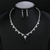 Picture of New Cubic Zirconia Platinum Plated 2 Piece Jewelry Set