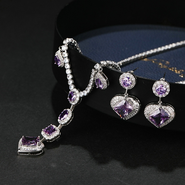 Picture of New Cubic Zirconia Party 2 Piece Jewelry Set