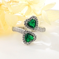 Show details for Impressive Green Cubic Zirconia Fashion Ring with Low MOQ Show details for Impressive Green Cubic Zirconia Fashion Ring with Low MOQ