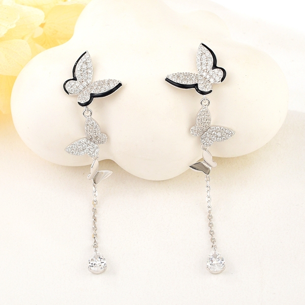 Picture of Fashion Butterfly Dangle Earrings with SGS/ISO Certification