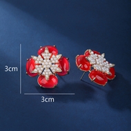 Picture of Distinctive Luxury Red Dangle Earrings in Bulk