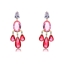 Show details for Irresistible Pink Cubic Zirconia Dangle Earrings with Easy Return