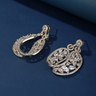 Picture of Luxury Cubic Zirconia Dangle Earrings with Worldwide Shipping