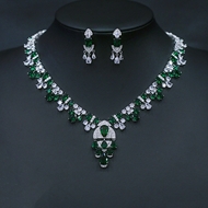 Show details for Fashion Cubic Zirconia Green 2 Piece Jewelry Set Show details for Fashion Cubic Zirconia Green 2 Piece Jewelry Set