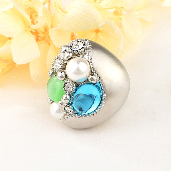 Picture of Origninal Flowers & Plants Blue Fashion Ring