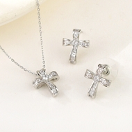 Show details for Latest Cross Cubic Zirconia 2 Piece Jewelry Set Show details for Latest Cross Cubic Zirconia 2 Piece Jewelry Set