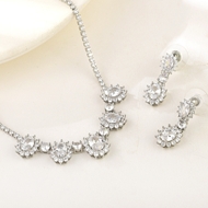 Show details for Delicate White 2 Piece Jewelry Set in Flattering Style Show details for Delicate White 2 Piece Jewelry Set in Flattering Style