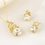 Show details for Classic White 2 Piece Jewelry Set with Worldwide Shipping