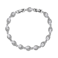 Picture of Designer Platinum Plated Luxury Fashion Bracelet with No-Risk Return