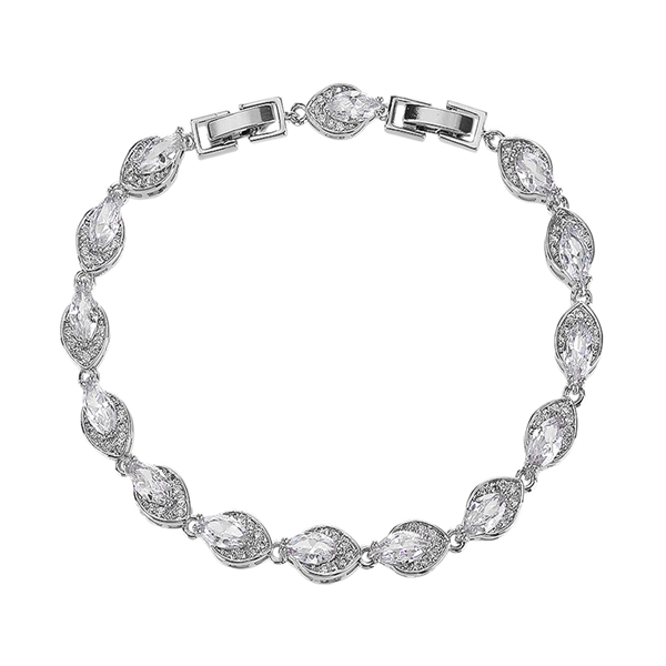 Picture of Designer Platinum Plated Luxury Fashion Bracelet with No-Risk Return