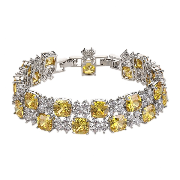 Picture of Good Cubic Zirconia Geometric Fashion Bracelet