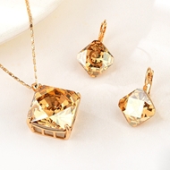 Show details for Charming Yellow Swarovski Element 2 Piece Jewelry Set As a Gift Show details for Charming Yellow Swarovski Element 2 Piece Jewelry Set As a Gift