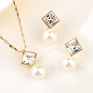 Show details for Eye-Catching White Geometric 2 Piece Jewelry Set with Member Discount Show details for Eye-Catching White Geometric 2 Piece Jewelry Set with Member Discount