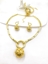 Show details for Designer Gold Plated Medium 3 Piece Jewelry Set with Easy Return