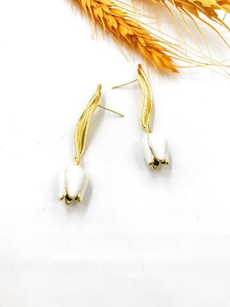 Picture of Top Enamel Gold Plated Drop & Dangle Earrings