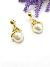 Show details for Purchase Gold Plated shell pearl Clip On Earrings with Wow Elements