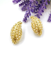 Show details for Origninal shell pearl Gold Plated Clip On Earrings