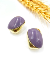 Show details for Bling Party Purple Clip On Earrings