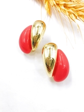 Show details for Staple Resin Simple Clip On Earrings