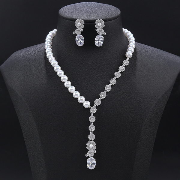 Picture of Pretty Cubic Zirconia Party 2 Piece Jewelry Set