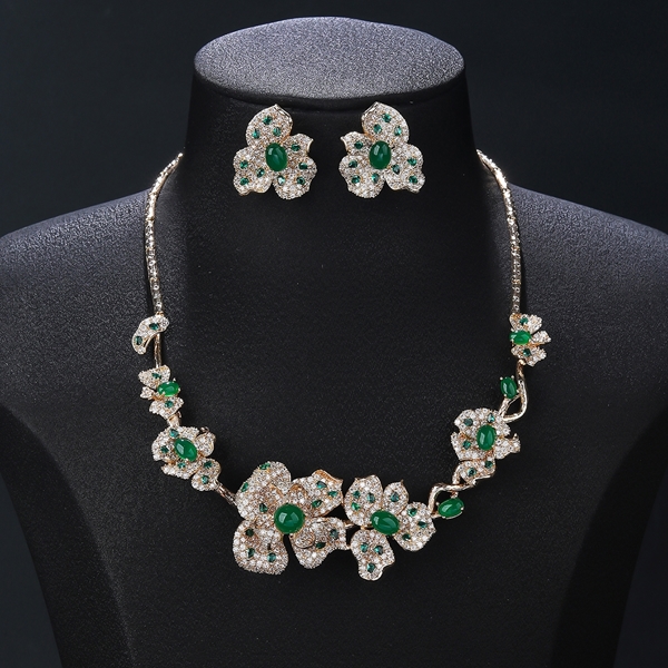 Picture of Nice Cubic Zirconia Colorful 2 Piece Jewelry Set