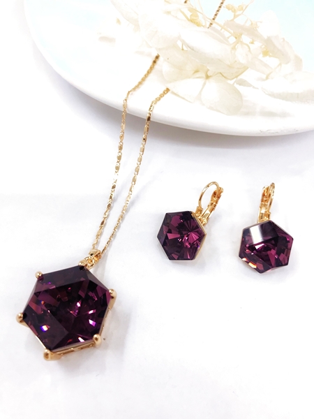 Picture of Famous Swarovski Element Party 2 Piece Jewelry Set