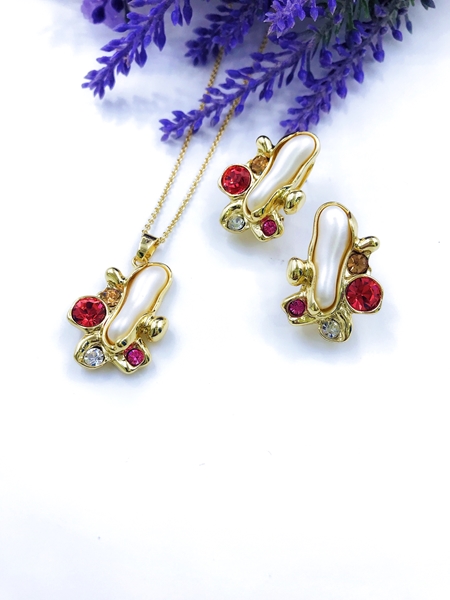 Picture of Party Resin 2 Piece Jewelry Set in Exclusive Design
