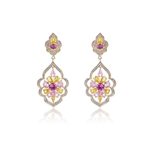 Picture of Wholesale Copper or Brass Rhinestone Chandelier Earrings with No-Risk Return