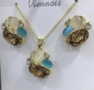 Show details for Unique Nature Topaz Colorful 2 Piece Jewelry Set